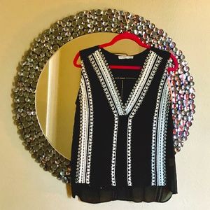 ChelseaFlower Embroidered and Sequined Top